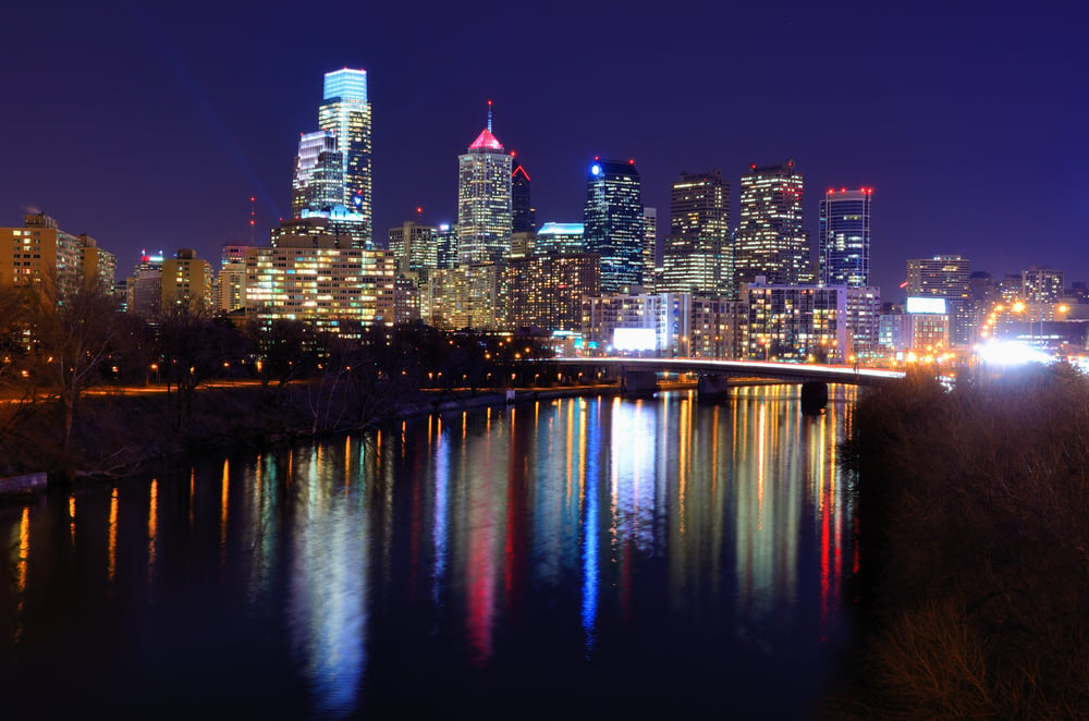 Skyline of downtown Philadelphia, Pennsylvania.-1